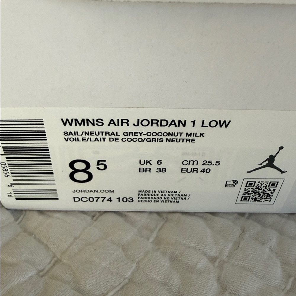 Nike Air Jordan 1 Low Sneakers - Neutral Grey & Coconut Milk - Picture 2 of 13